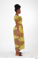  Dina Moses dressed standing whole body yellow long decora apparel african dress 0007.jpg